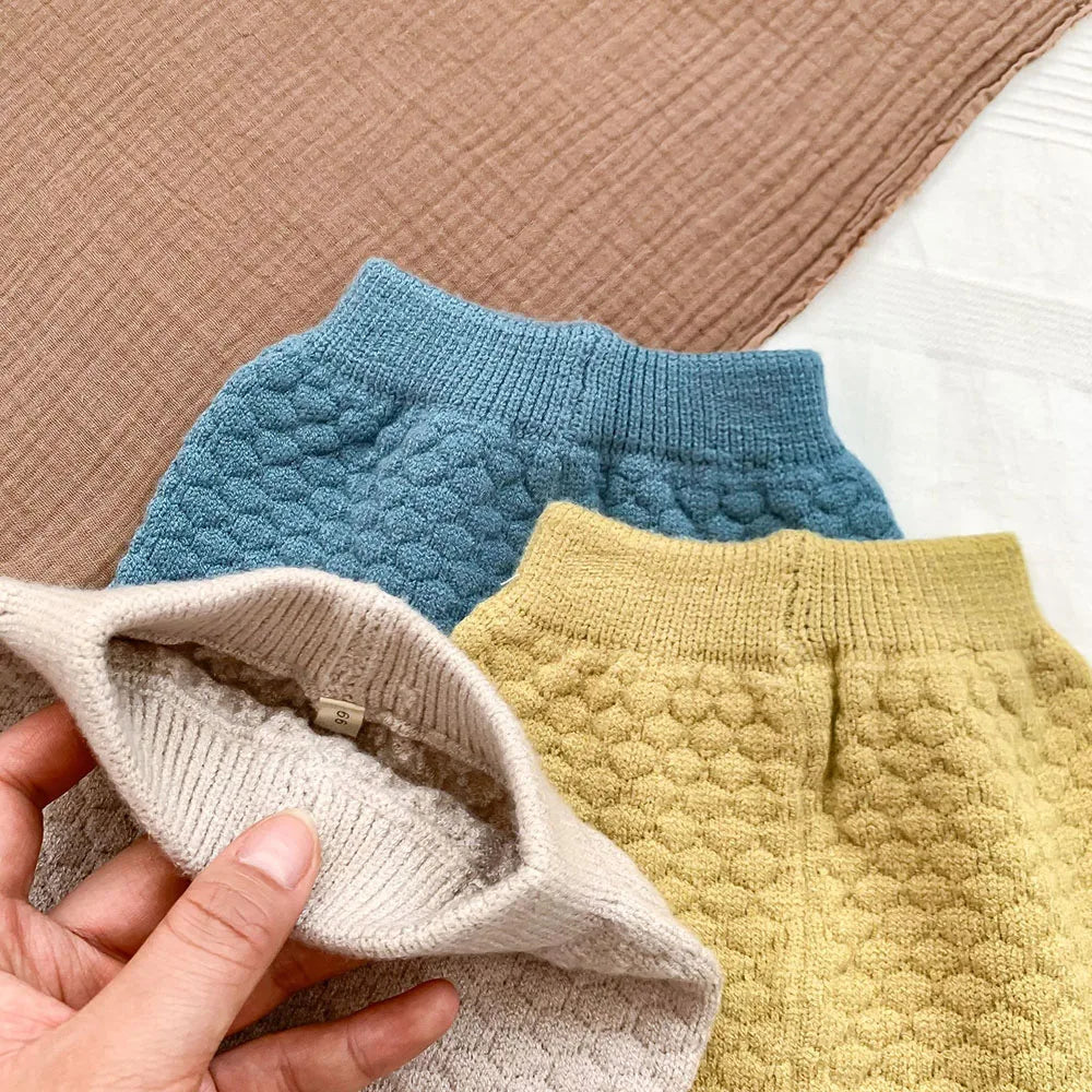 2Pcs Baby Boy Clothes Set Autumn Winter Soft Knit Cotton Baby Boy Sweater + Pants Kids Outfit Spring